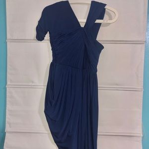 BCBGMaxAzria Blue One Shoulder Dress Size XS